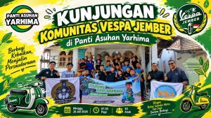 Komunitas Vespa Jember bersama anak-anak Panti Asuhan Yarhima